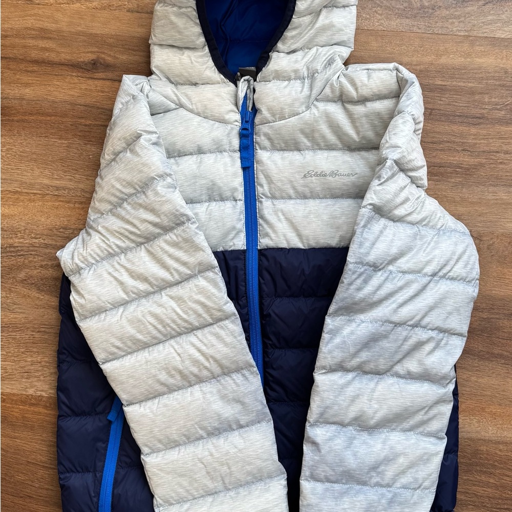 Eddie Bauer Kids' Navy and Light Gray Puffer Jacket